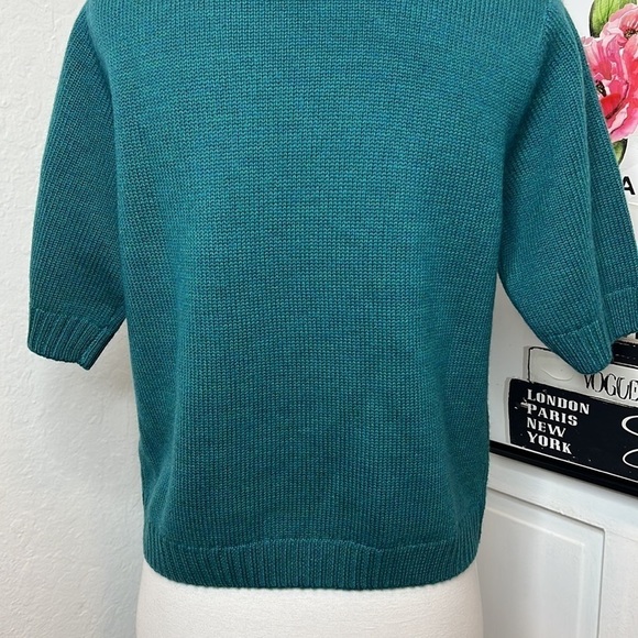 Amour Vert Jude Short Sleeve wool Sweater in Jadeite Size XS - Picture 6 of 8